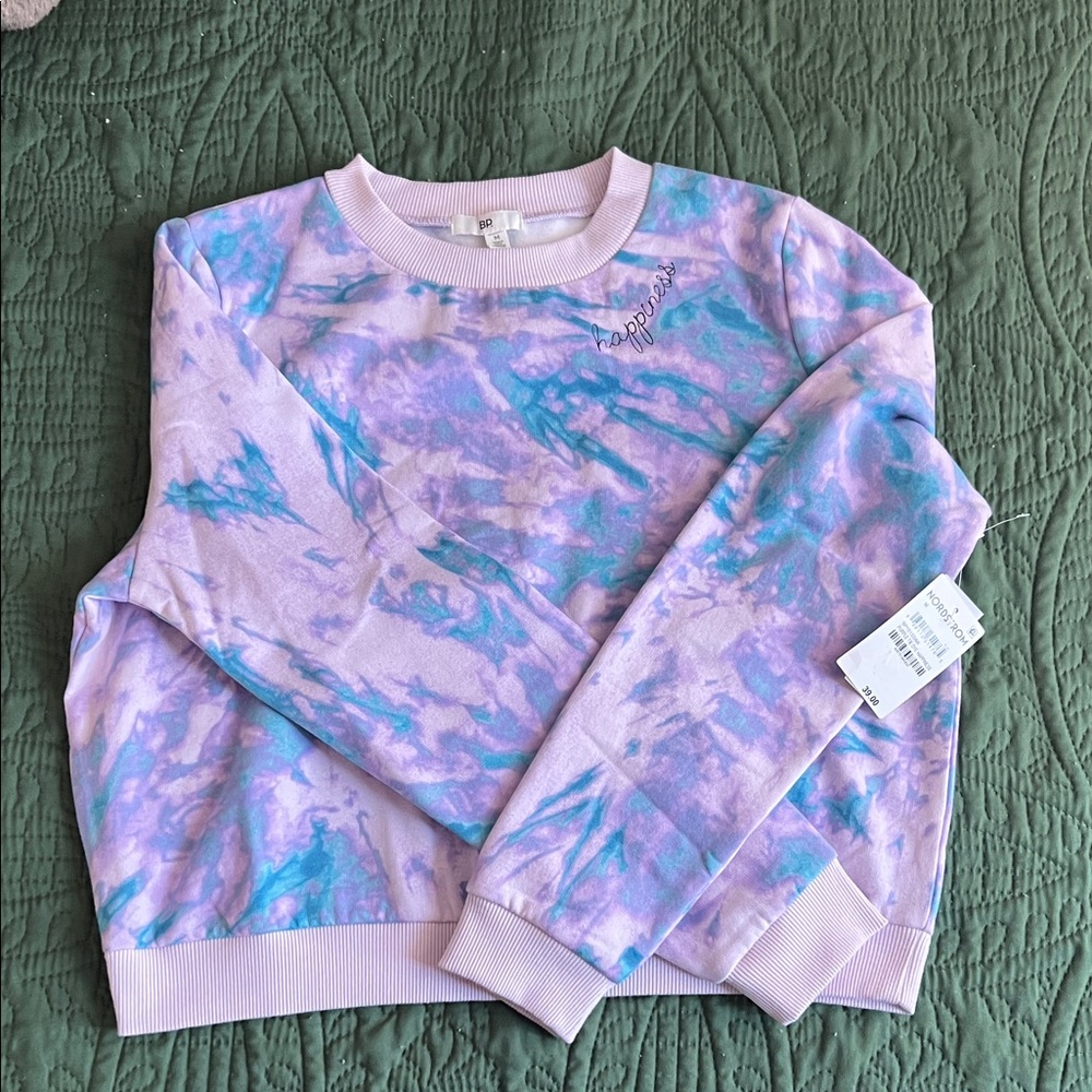 Nordstrom Purple and Blue Tie-Dye Top